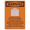Signmission OSHA WARNING Sign, Do Not Cut Holes Into W/ Symbol, 14in X 10in Aluminum, 10" W, 14" L, Portrait OS-WS-A-1014-V-13073 - alternate 1